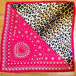 MOSCHINO CHEAP & CHIC Fierce Red Md. Square Scarf